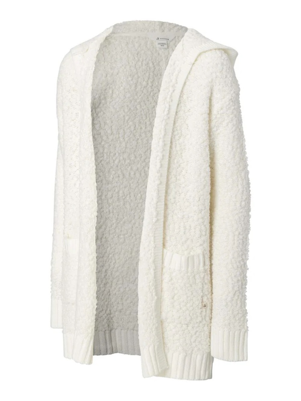 Cream Hooded Bouclé Cardigan Sweater